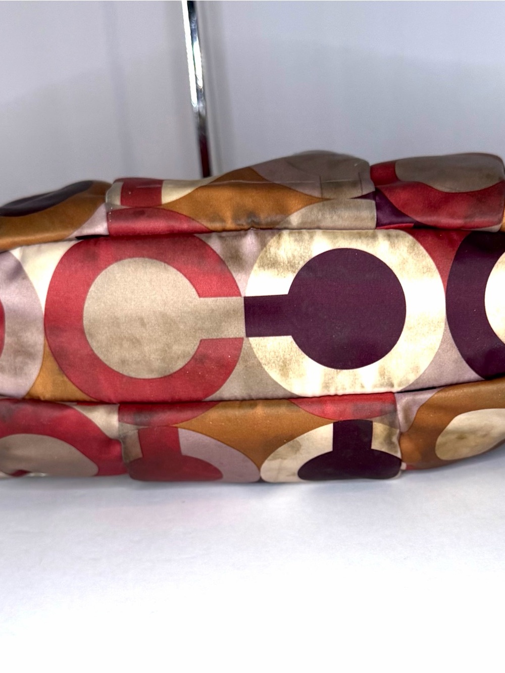 Coach Op Art Sophia Signature Bag.  with Beige Leather Trim  K1120-18636 - Picture 9 of 9